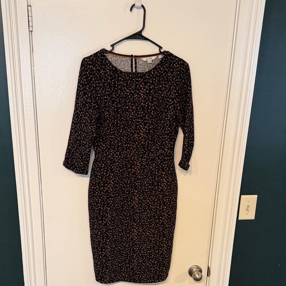 Boden Dress - Black and Brown Patterned Dress US sz 4R